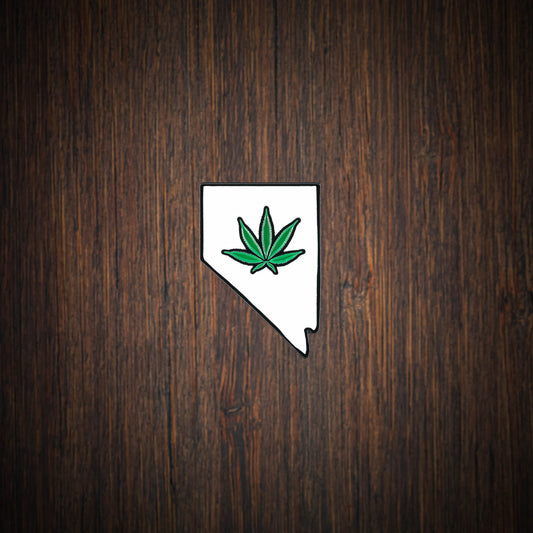 Nevada State Pot Leaf Lapel Pin 1" Inch