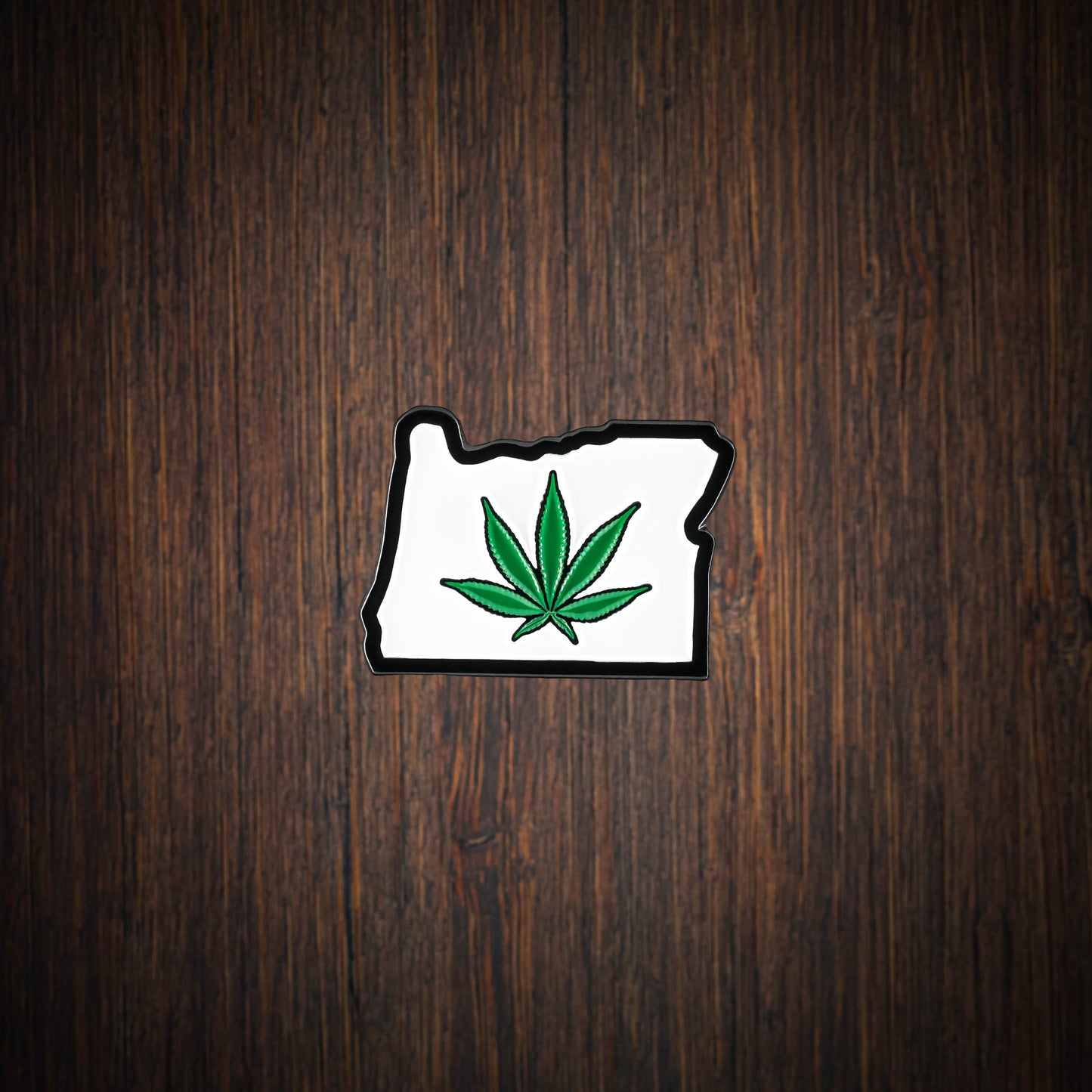 Oregon State Pot Leaf Lapel Pin 1" Inch