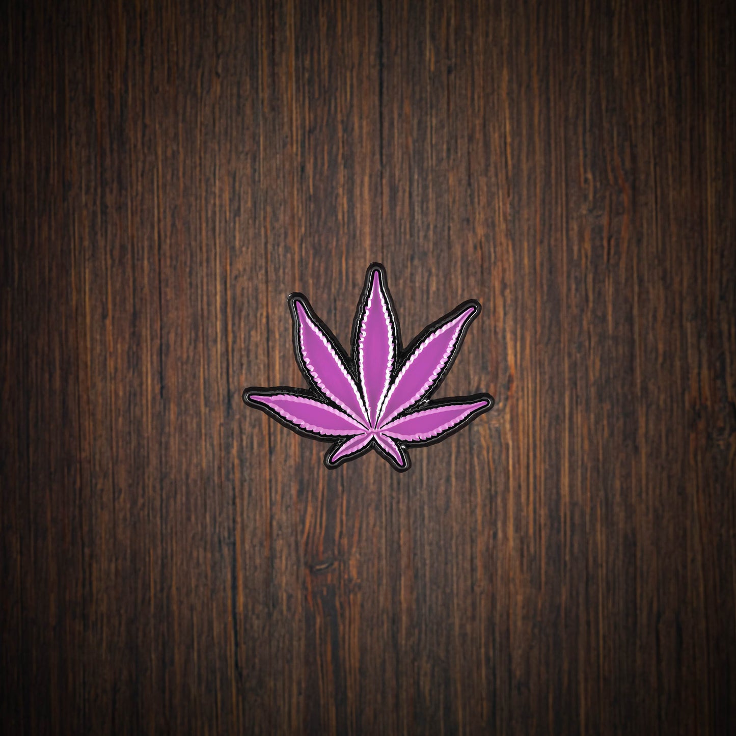 Pink Pot Leaf Lapel Pin 1" Inch